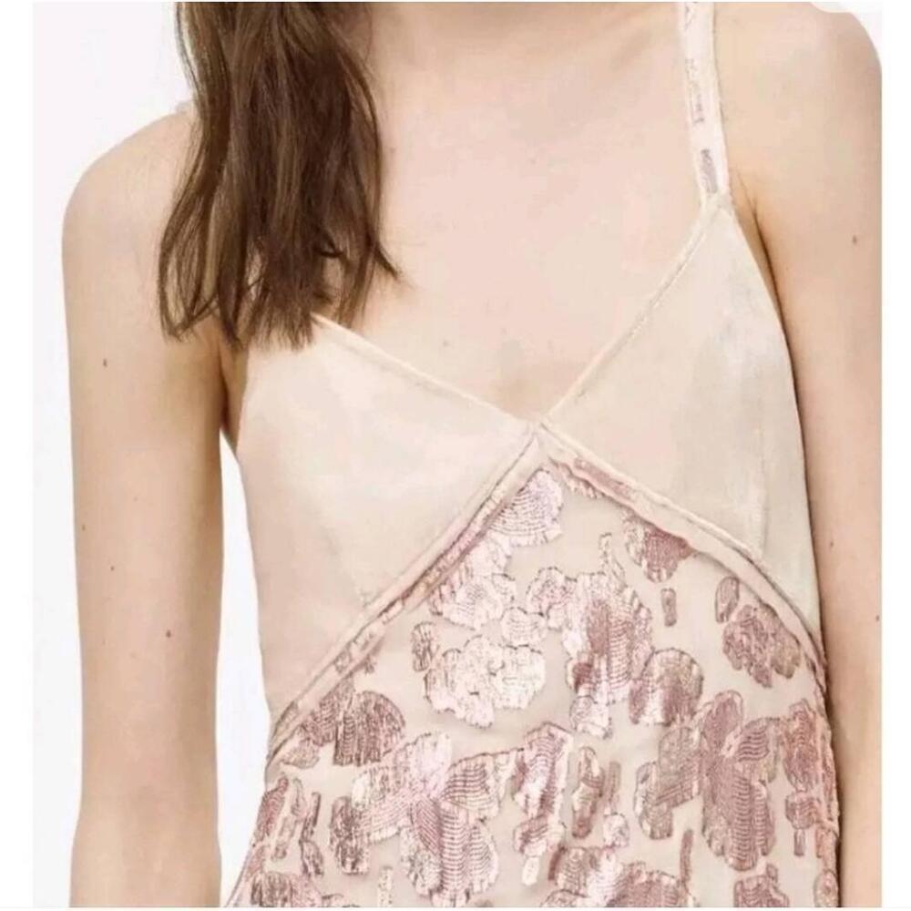 NWT Zara Limited Edition Maxi Dress Floral Side Slit Spaghetti Straps - Picture 3 of 14